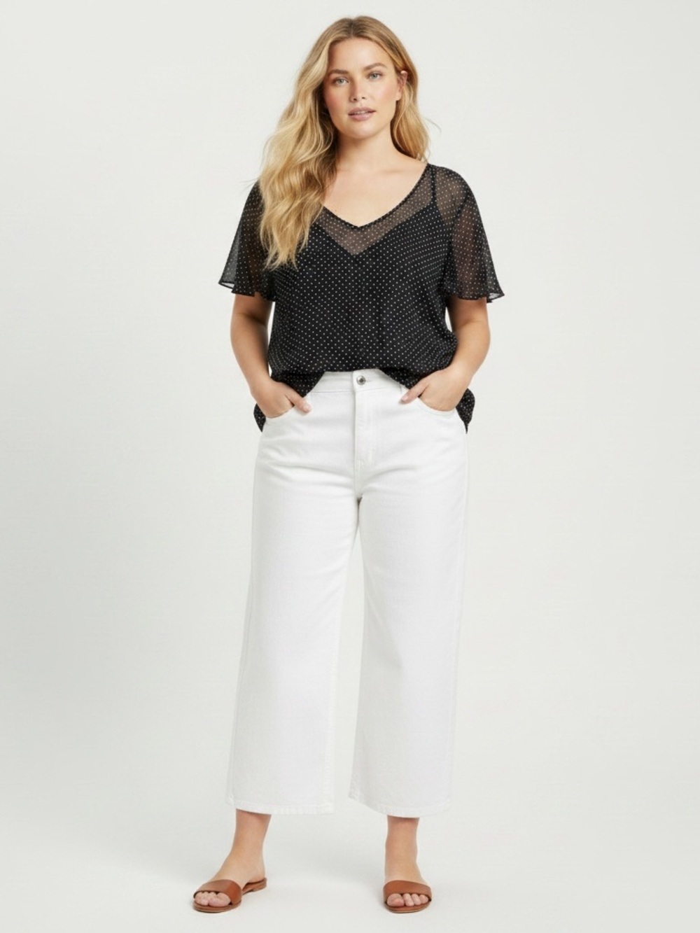 LAUREN RALPH LAUREN Silk Polka Dot Blouse